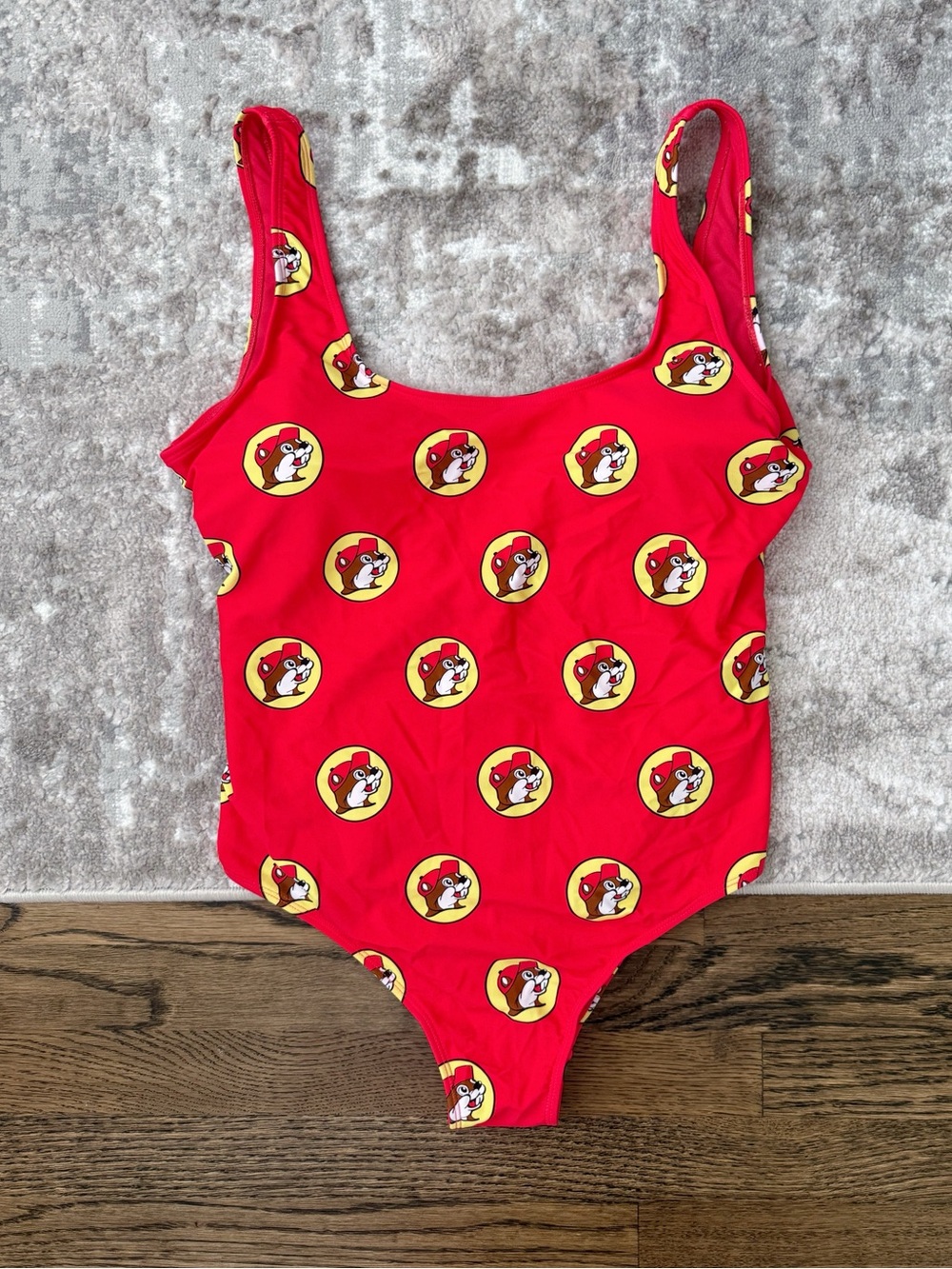 BUCC-EE’S Red Logo One Piece Swimsuit
